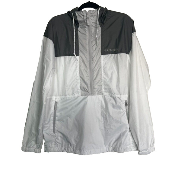 Columbia Windbreaker Jacket Mens M Flash Challenger White City Grey Nimbus Grey